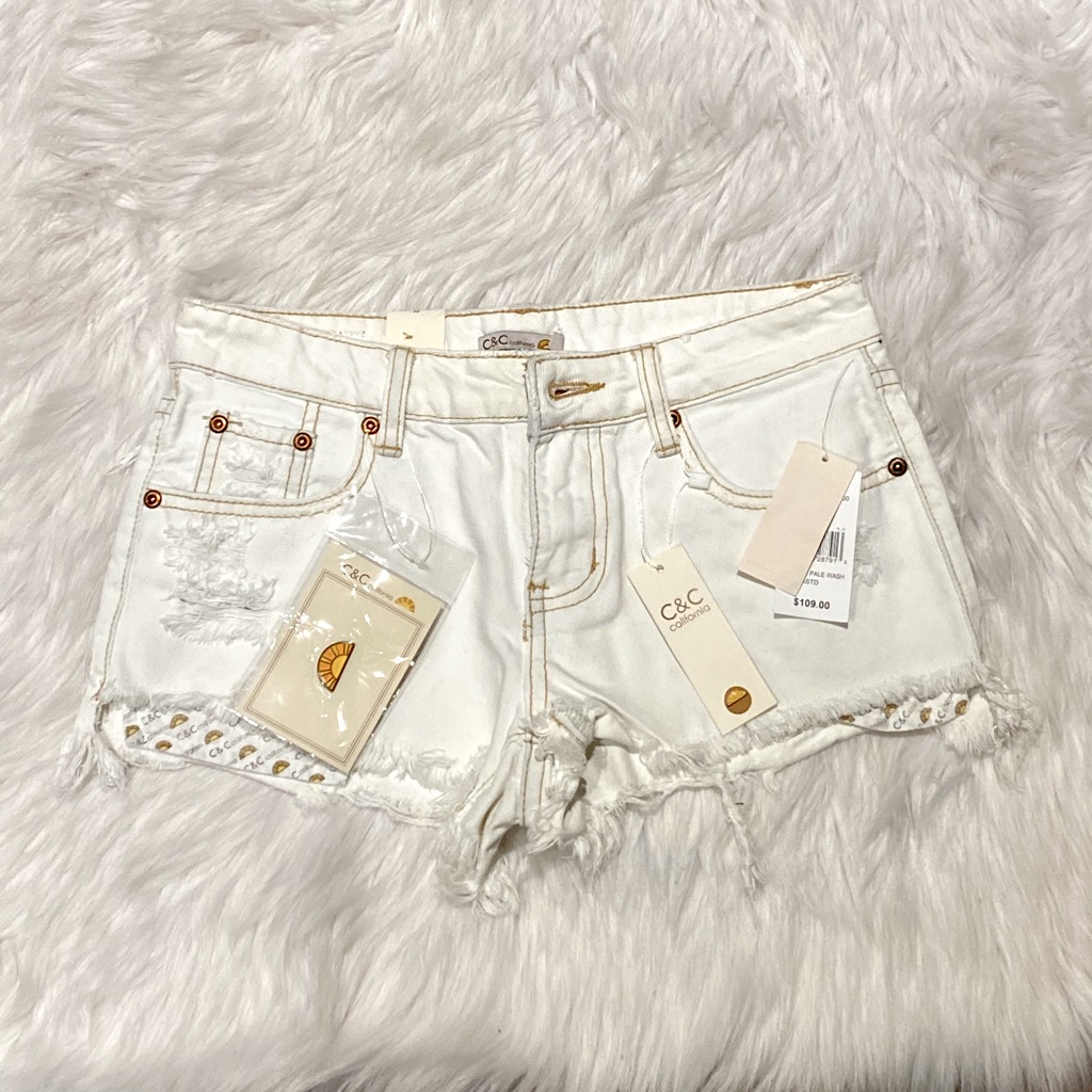 C & C California Destroyed Cut Off Shorts
